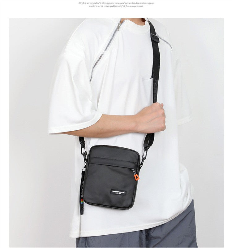 Simple Mini Men Crossbody Bag For Phone Side Bag Casual Waterproof PU Leather Shoulder Bag Business Small Messenger Sling Bags