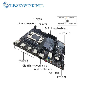 Desktop Motherboard X58 LGA 1366 Socket DDR3 REG ECC Memory for Xeon X5675 X5690