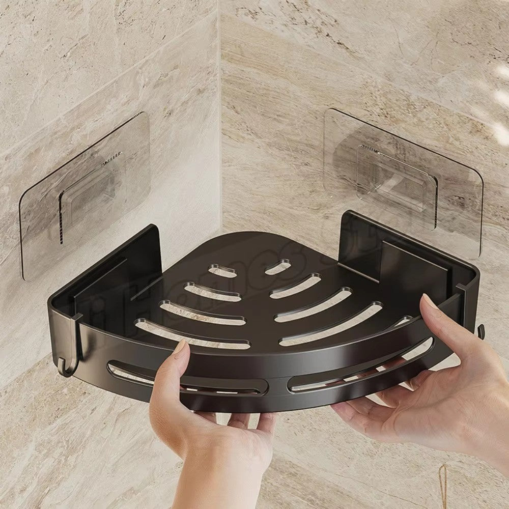 No Drill Wall Corner Bathroom Shelf Corner Shelf Storage Organizer Shower Shelf Shampoo Makeup Bathroom Accessories Towels Rack