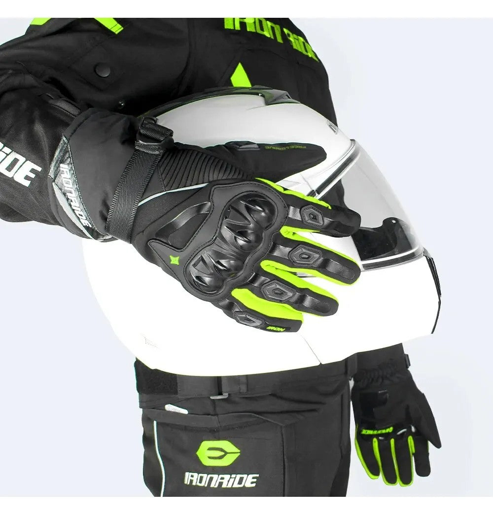 Luvas de Motocicleta Impermeáveis Masculinas de Inverno Luvas Protetoras de Motocicleta Quentes à Prova de Vento para Motocross com Tela Sensível ao Toque