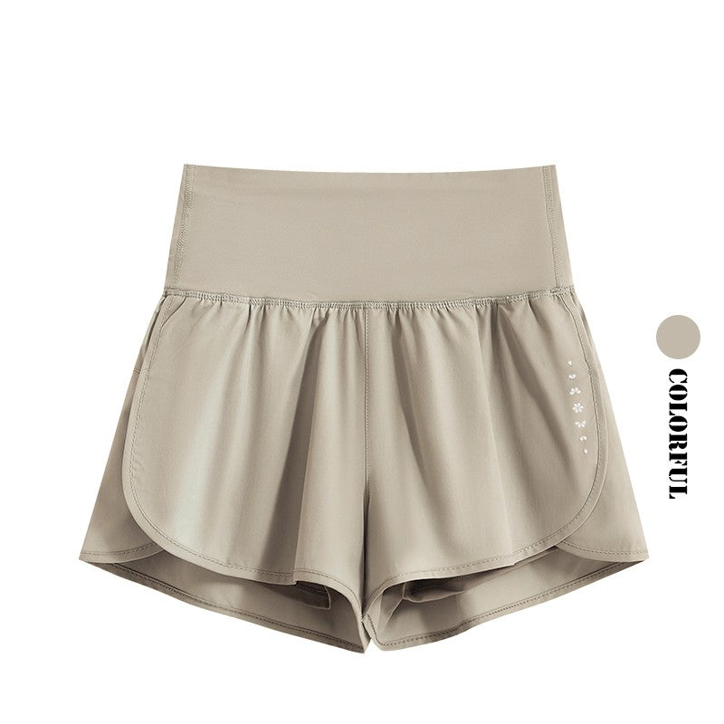 DRUR Women's Cycling Shorts High Waist Quick Drying Yoga Shorts Woman Summer Sports Short Pants With Inner Lining Gym Clothing