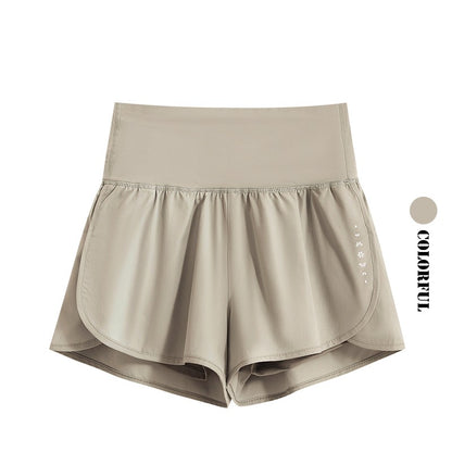 DRUR Women's Cycling Shorts High Waist Quick Drying Yoga Shorts Woman Summer Sports Short Pants With Inner Lining Gym Clothing