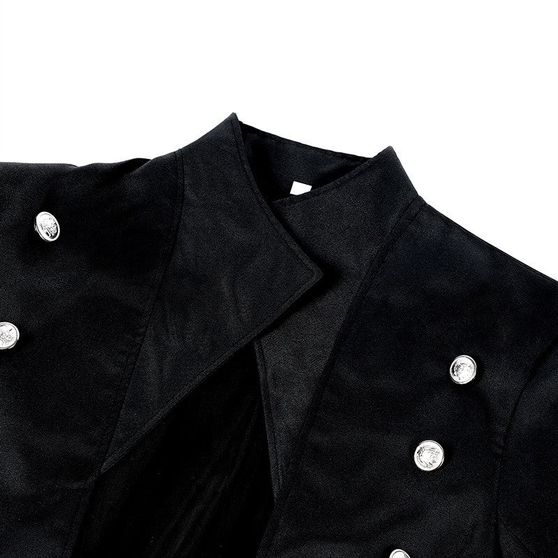 Medieval Men's Pirate Costume Steampunk Vintage Trench Coat Gothic Tuxedo Jacket Victorian Carnival Party Cosplay Jacket Coat