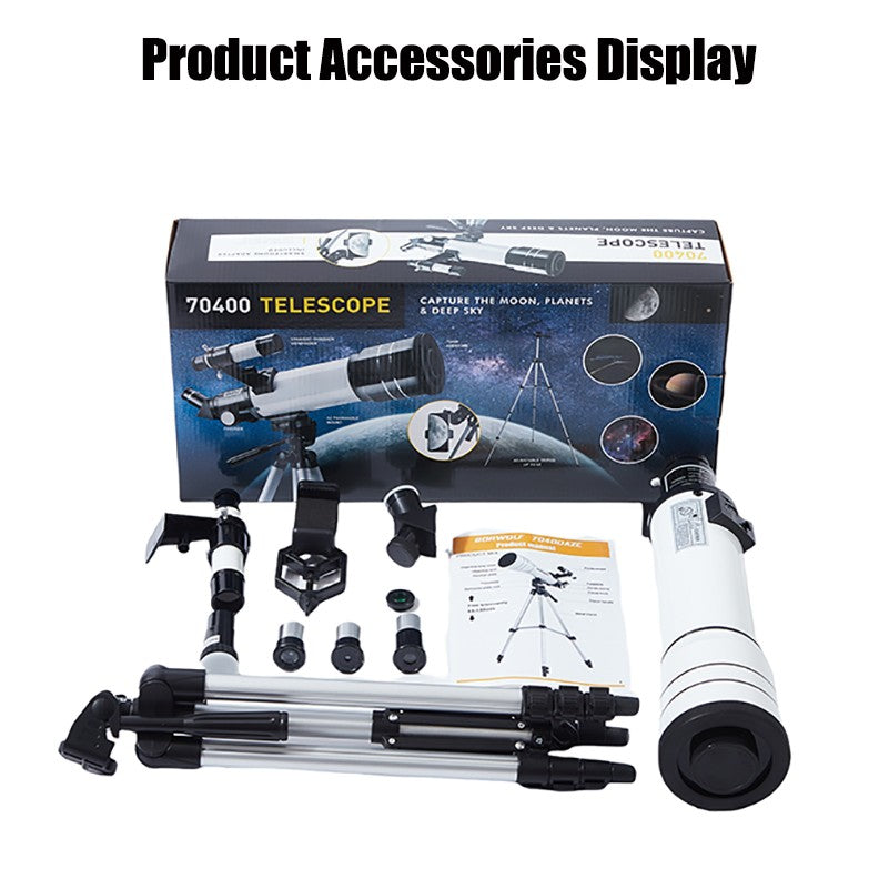 BORWOLF 70400 Professional High-definition Astronomical Telescope 333X To See The Moon and Stars Bird Watching Monocular