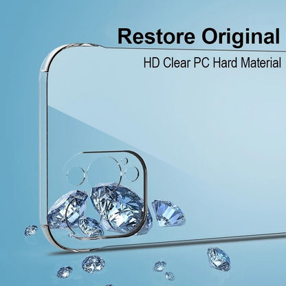 Capa Transparente de Luxo Sem Borda para iPhone 17 Air 16 15 14 13 12 11 Pro Max Plus Mini Capa Rígida de PC à Prova de Choque Transparente