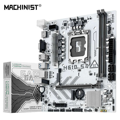 Placa-mãe MACHINIST H610 S4 LGA 1700 suporte Intel Core 12/13/14 geração I3, I5 CPU DDR4 desktop RAM NVME M.2 USB 3.0