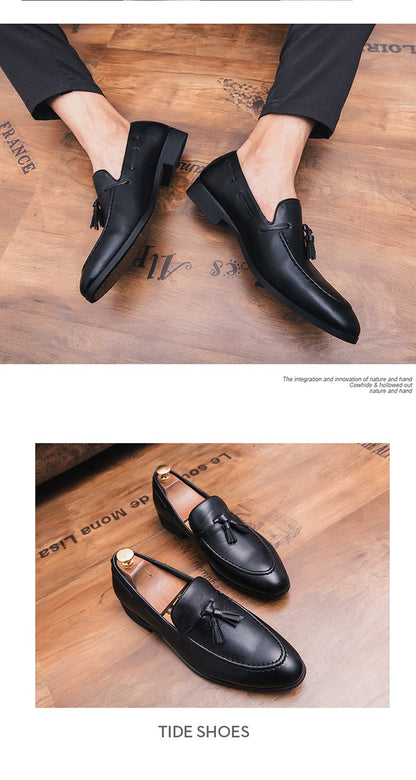 Social Shoe Male High Quality Formal Leather Shoes Men Casual Tassels Business Loafers For Man Dress Shoes Comfortable
