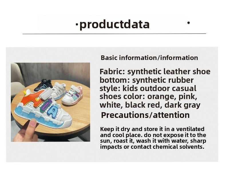 Four Seasons Children's Sneakers Girls Boys Non-slip Sport Shoes Toddler Non-slip Sneakers Casual Soft Shoes Kids Outdoor Sho