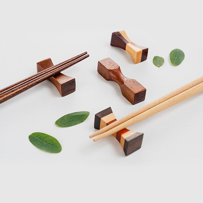 Descanso de hashis estilo japonês, suporte de madeira para colher e hashis, prateleira decorativa, acessórios para mesa de jantar ????