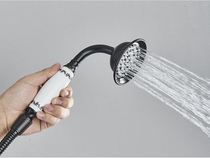 Ducha Chuveiro Banheiro Vintage Cerâmica Latão Montado Parede Torneira Pulverizador Acessório Hardware Chuveirinho