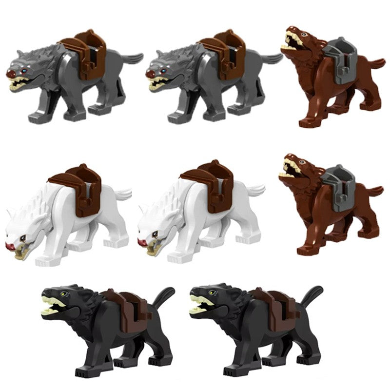 Blocos de Montar Zoológico Medieval Acessórios de Personagens Montarias Animais Cervos Elefantes Camelos Lobos Cavalos de Guerra Tijolos Brinquedos Presentes K080