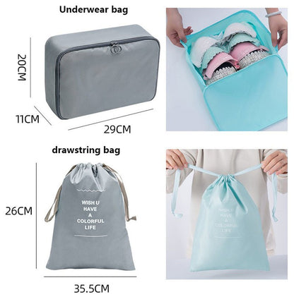 7/8/9-piece Set Travel Storage Bags,Digital Toiletries Shoes Clothes Organizer bag Suitcase Clothes Tidy Pouch,Packing Cubes Set