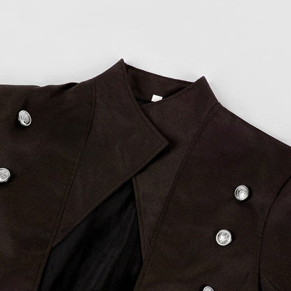 Medieval Men's Pirate Costume Steampunk Vintage Trench Coat Gothic Tuxedo Jacket Victorian Carnival Party Cosplay Jacket Coat