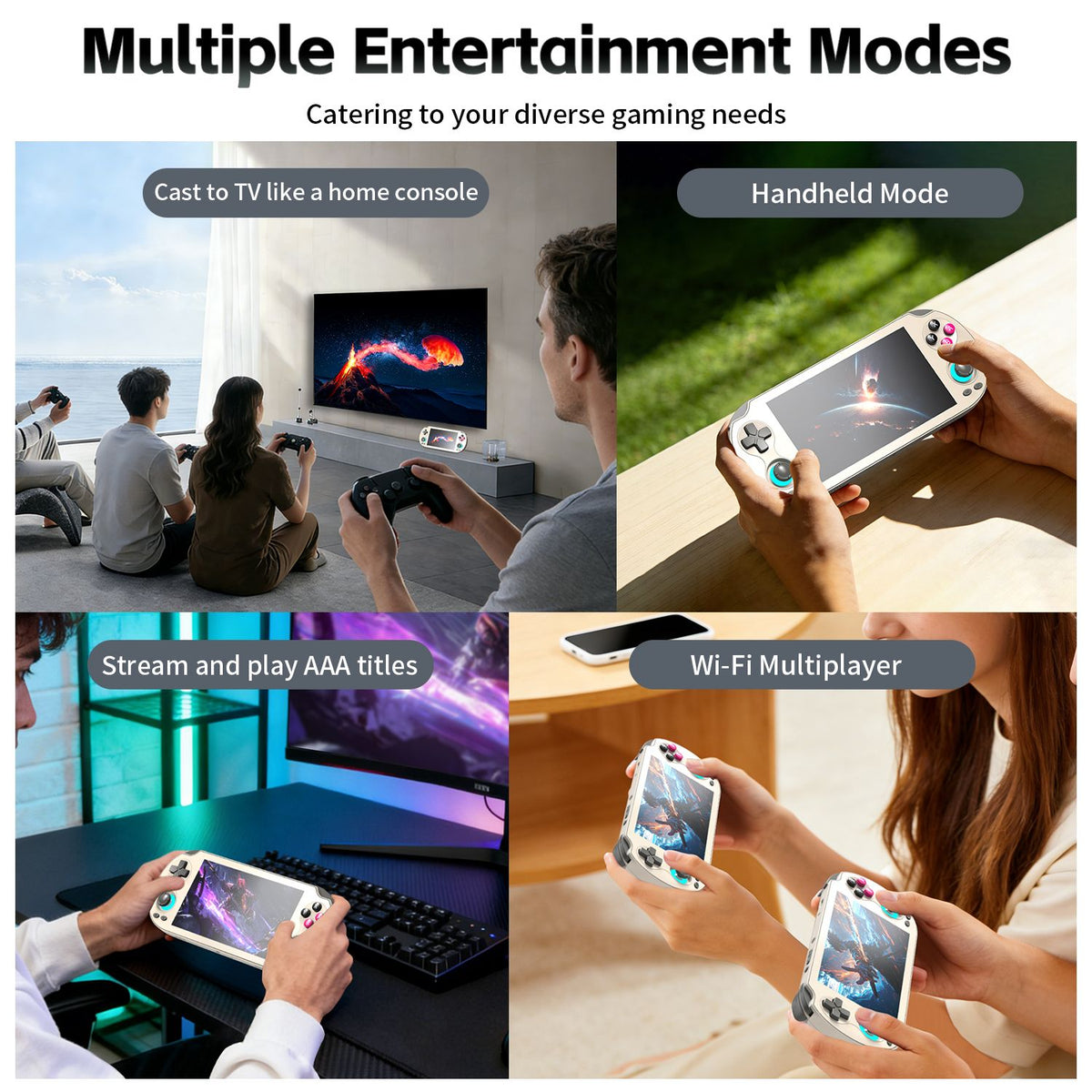 Anbernic RG VITA / RG VITA Pro Handheld Game Console IPS Touchscreen 5000mAh Video Gaming Player Supports AI Streaming RixelHK