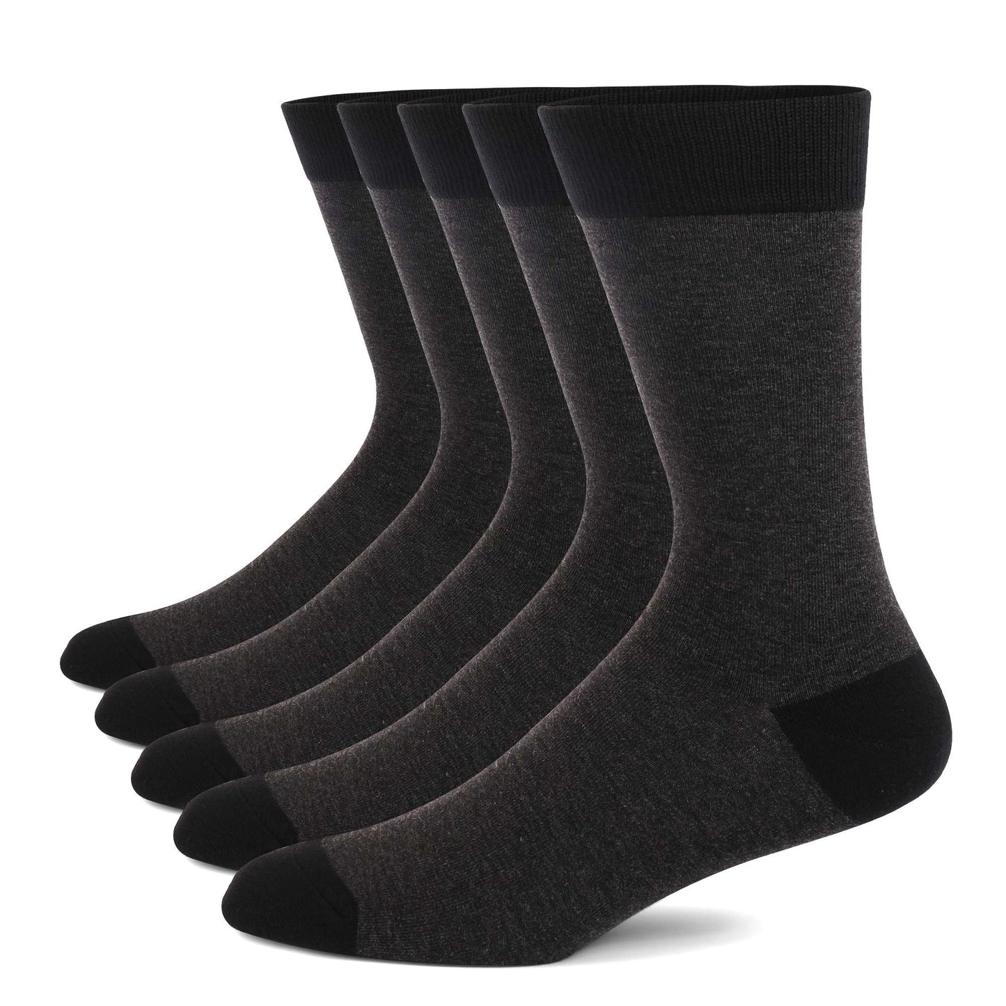 5 Pairs Mens Dress Socks Plus large Size?High Quality Combed Cotton Crew Socks?Black Cool Argyle Breathable Casual Socks for men