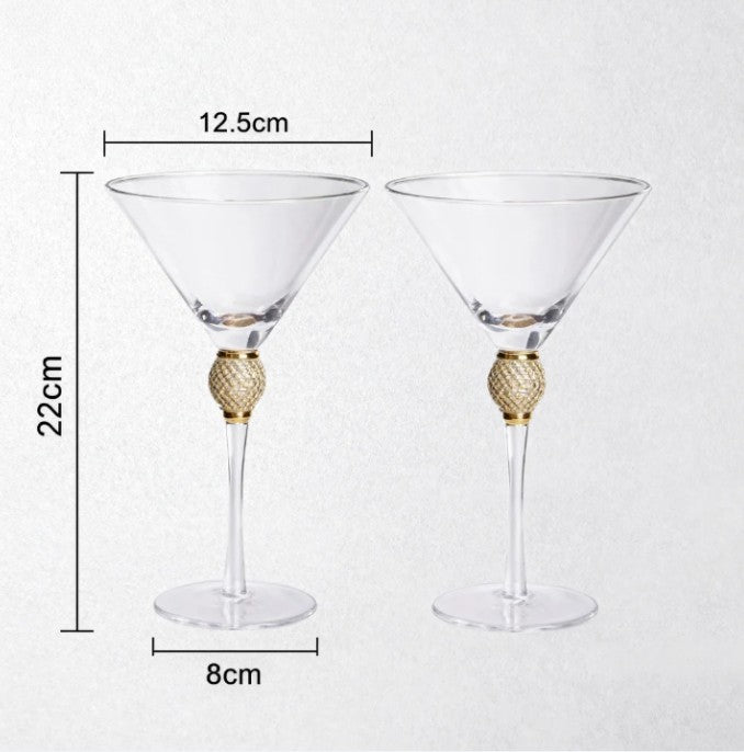 Conjunto 2 Peças Taças de Cristal Luxo Vinho Tinto Copos Altos para Festa Champanhe Flute Copos de Beber