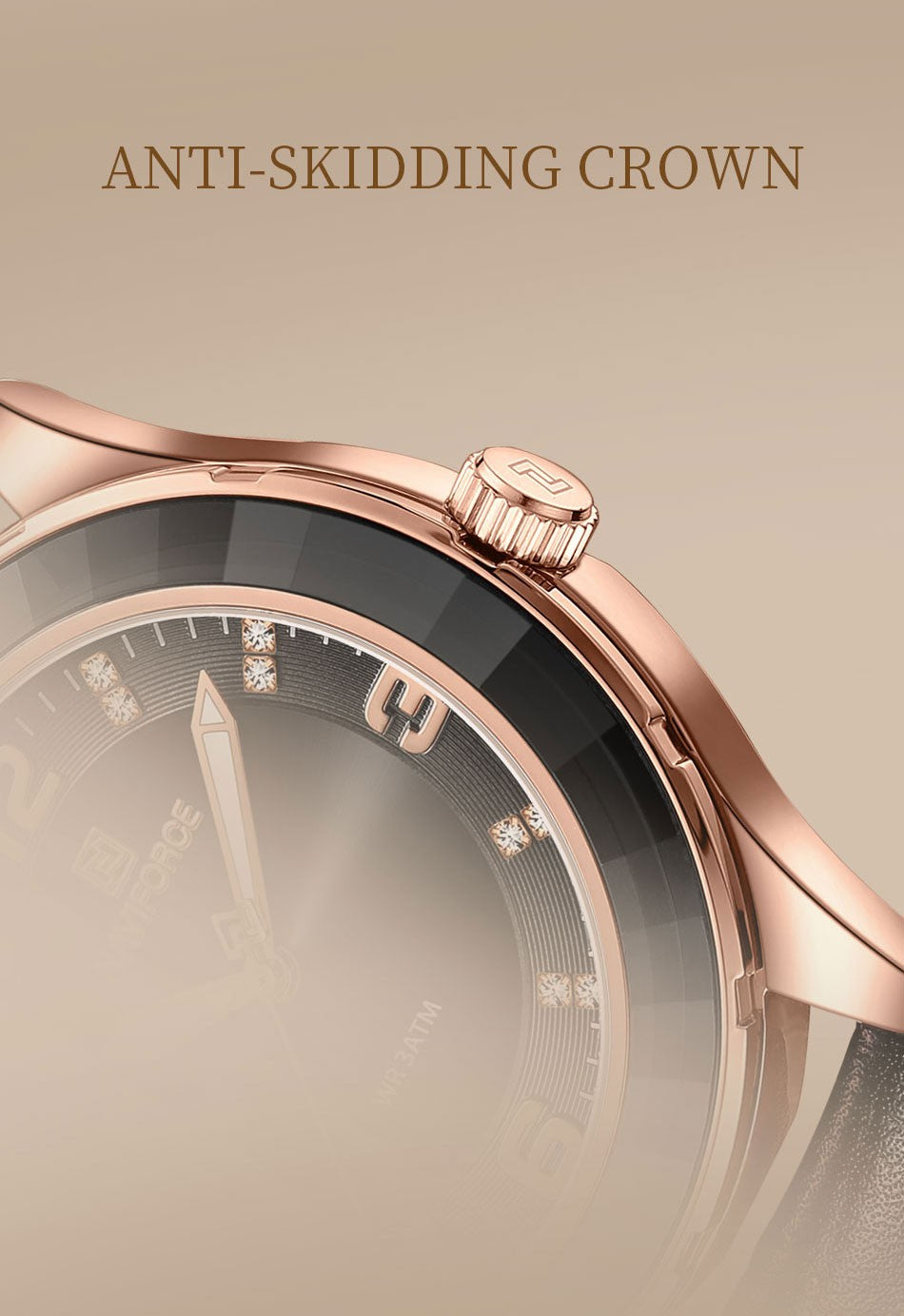 Naviforce 5040 Original New Woman Black Leather Classic Watch Ladies Girls Wristwatch Elegant Quartz Women's Watches