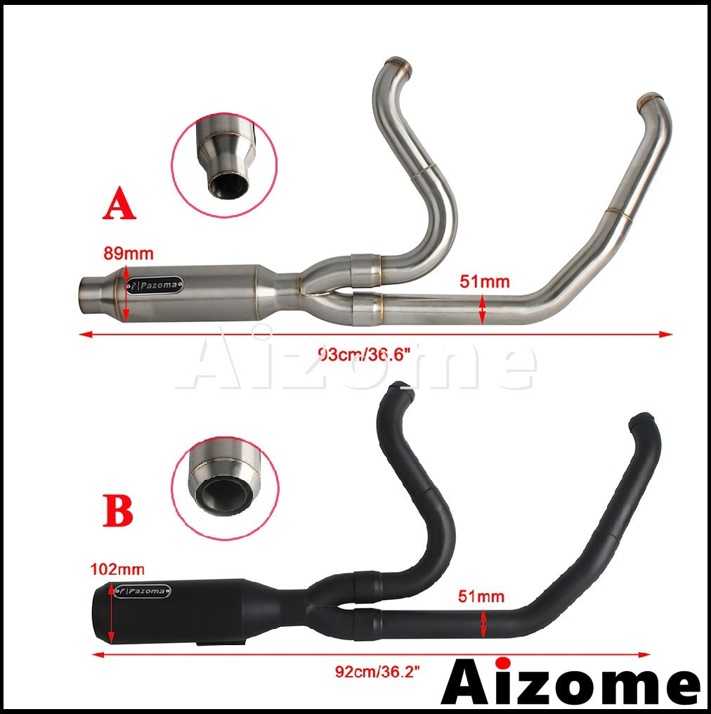 Slip On For Harley Road Glide FLTRU FLTRX FLTRXS FLTRK FLTRXST FLTRXP FLTRXSTSE 17+ Motorcycle Exhaust Modified Muffler Escape