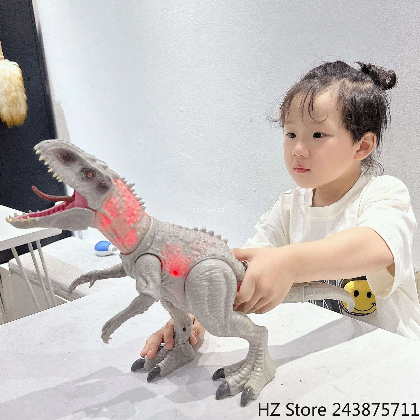 Jurassic-Park Indominus T Rex Bonecos de Ação Dinossauros para Crianças Brinquedos com Som e Movimento Dinossauro de Brinquedo para Presente de Aniversário Infantil