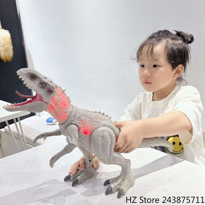Jurassic-Park Indominus T Rex Bonecos de Ação Dinossauros para Crianças Brinquedos com Som e Movimento Dinossauro de Brinquedo para Presente de Aniversário Infantil