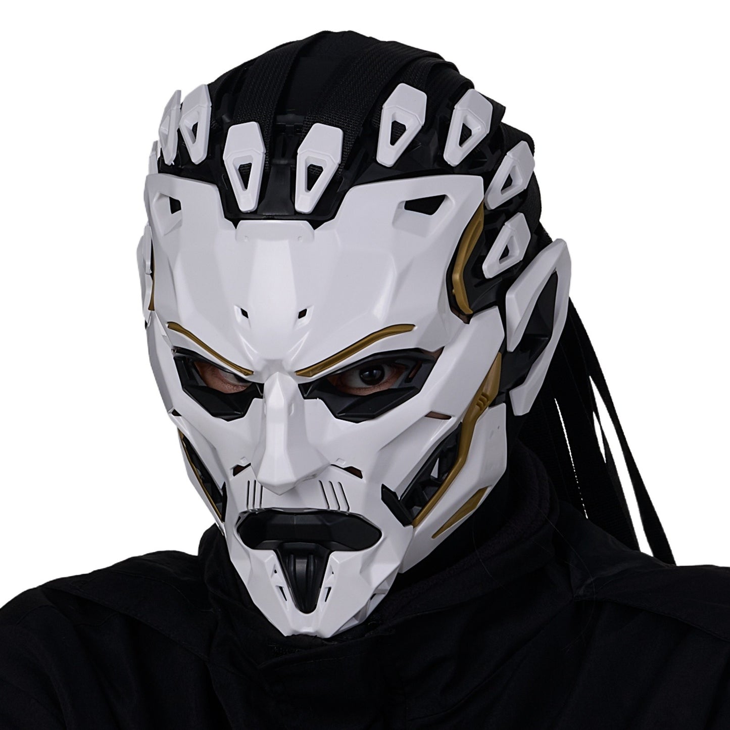 JAUPTO Punk Witcher Mask Halloween Costume Prop Face Mask for Parties Quality Assurance Cosplay Accessory
