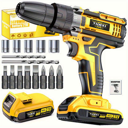Nova chave elétrica de lítio sem escovas, chave de impacto sem fio, chave de impacto recarregável, equipada com soquete, perfeita para