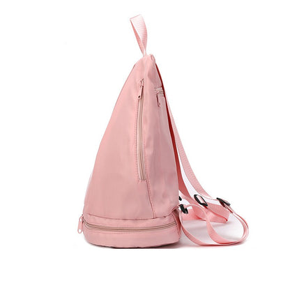 Mochila esportiva, bolsa de viagem leve, compartimento independente para sapatos, múltiplos zíperes, grande capacidade de armazenamento, com estampa de letras