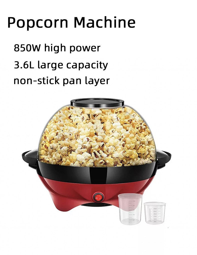 Máquina de pipoca elétrica doméstica 850W máquina de pipoca quente automática pipoqueira caseira DIY Popcorn Movie Snack Sonifer Popper