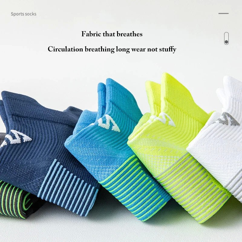 4pairs/Lot Woman Men's Socks Compression Breathable Basketball Sports Cycling Running Towel Socks High Elastic Tube Socks