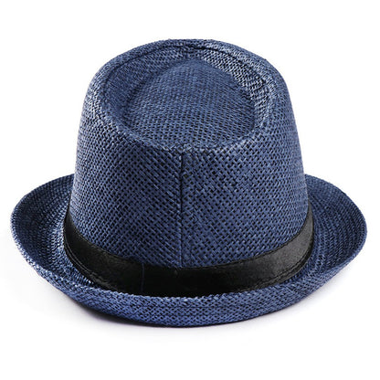 Sunhat Women Men Fashion Summer Casual Trendy Beach Sun Straw Hat Cowboy Fedora Hat Gangster Cap Sun Hat Small Hat Sunscreen