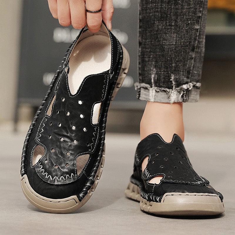 New Summer Outdoor Sandals for Men Luxury Brand Beach Shoes Anti-Slip Man Hiking Sandals Hollow Out Shoes Quick Dry Mens Sandaly