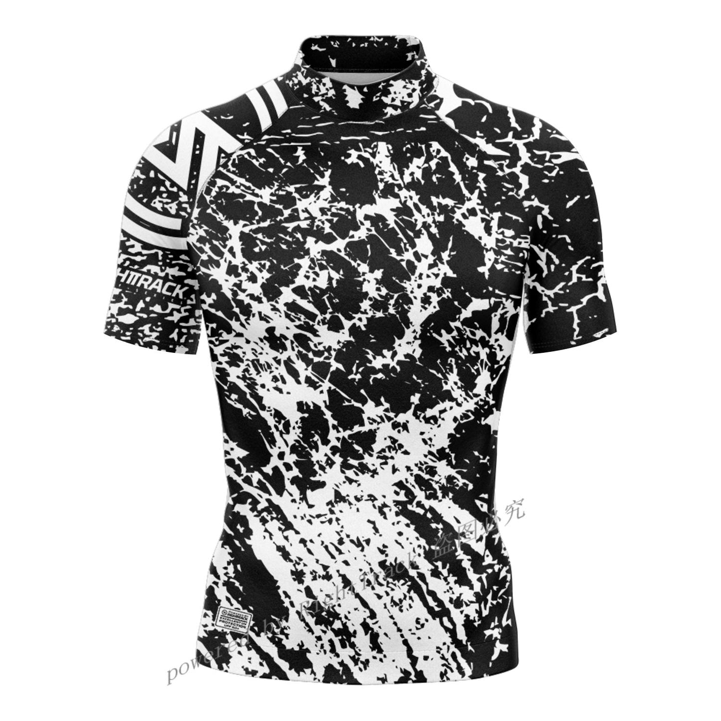 Men's Rashguard Short Sleeve Surfing Shirts Sunscreen Lycra Fabric Surf Sweatshirt UV Protection RightTrack Swimwear