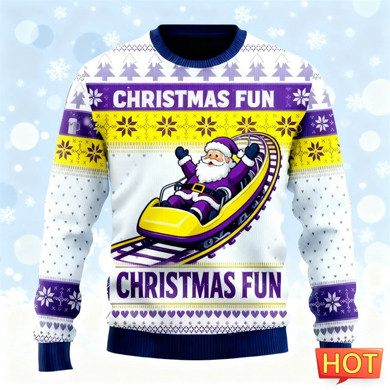 2026 New Funny Santa Claus Graphic Sweatshirts Fashion Holiday Wear 3D Printed Ugly Christmas Sweater Loose Streetwear Pullovers
