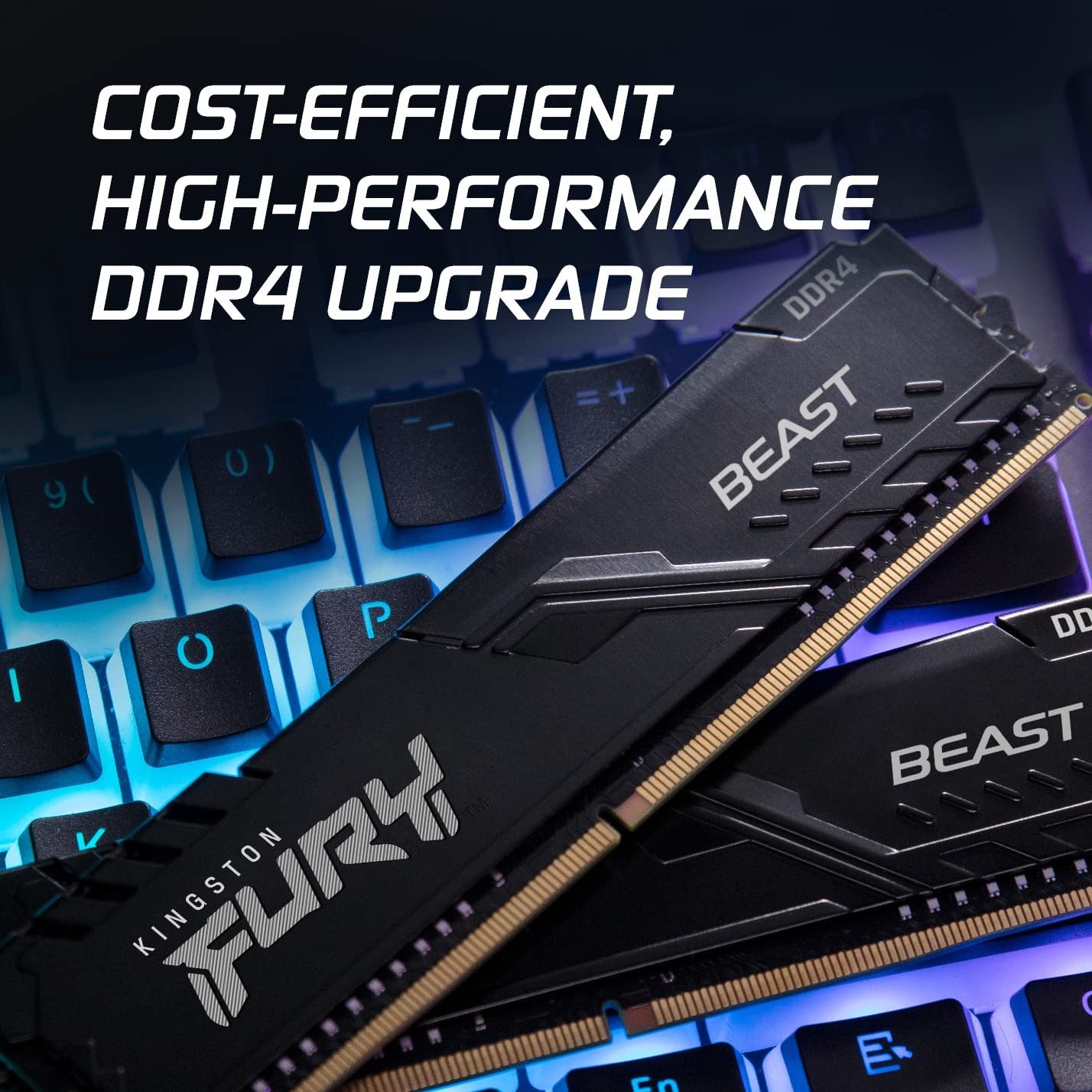 Kingston Fury Beast DDR4 8G 16G 32GB 3600 3200Mhz RAM PC Memory 288Pin XMP2.0 Heatsink For Desktop AMD or INTEL Motherboard