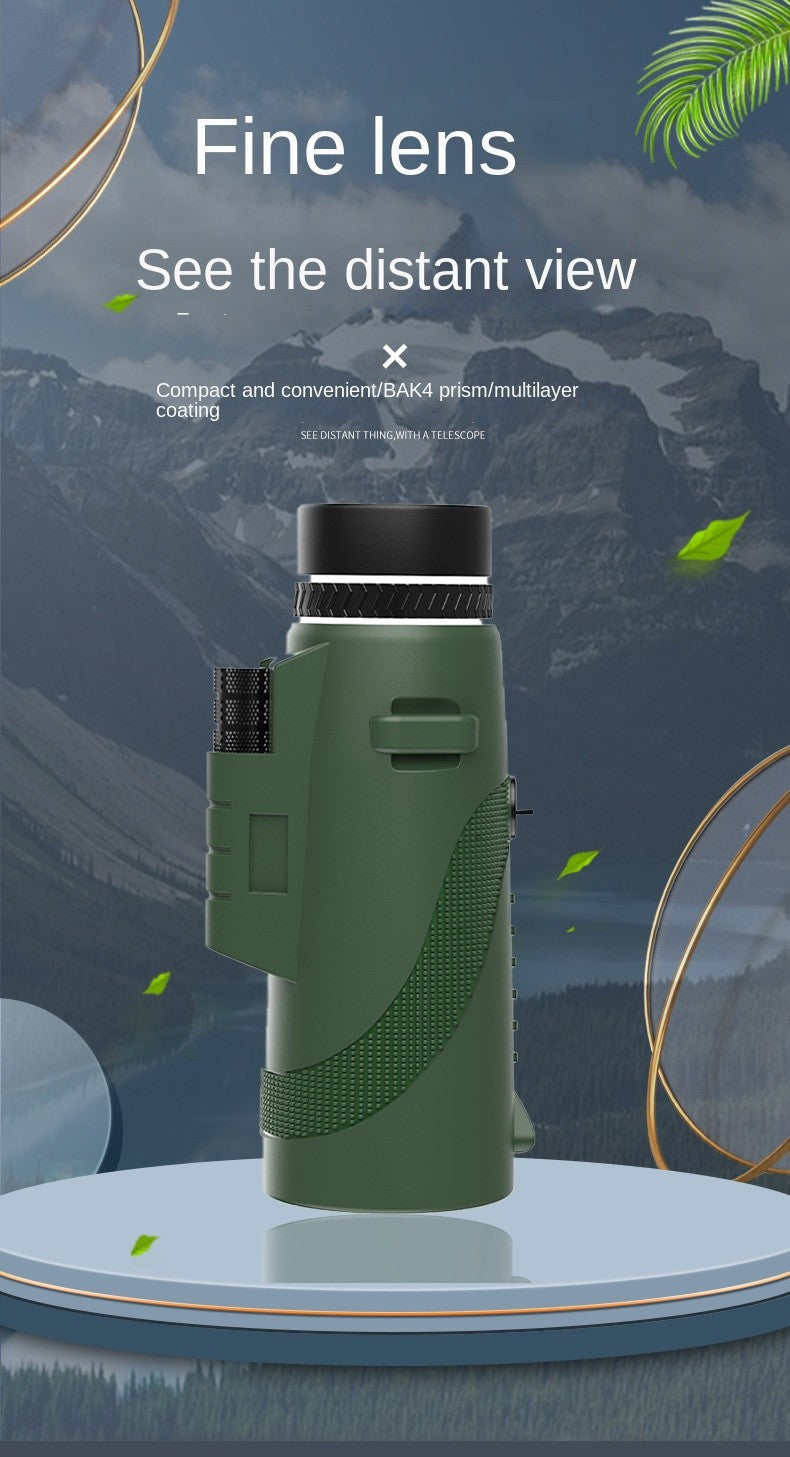 Telescópio Monocular de Alta Definição para Shows, Viagens, Lente Óptica Única para Esportes e Atividades ao Ar Livre