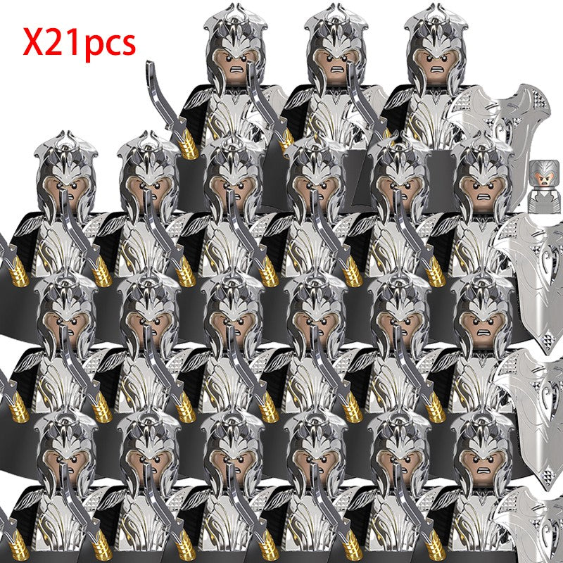 Lord of the Rings Elfos Orcs Exército Anões Rohan Mini Bonecos de Ação Blocos de Montar Brinquedos para Crianças Presente de Aniversário