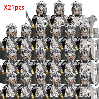 Lord of the Rings Elfos Orcs Exército Anões Rohan Mini Bonecos de Ação Blocos de Montar Brinquedos para Crianças Presente de Aniversário