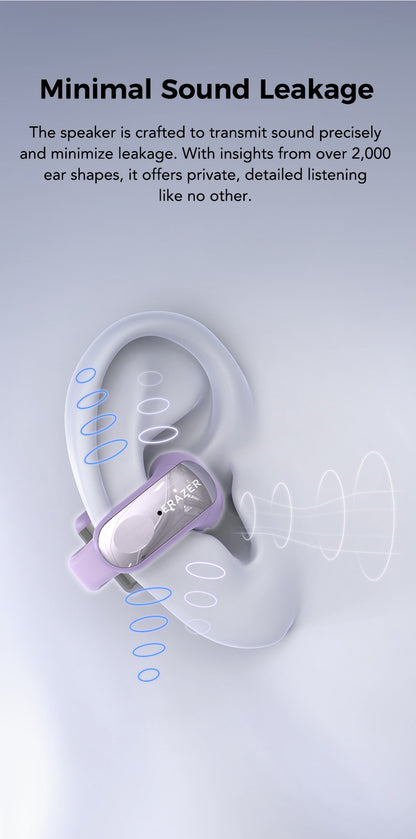 Translator ERAZER XF28 Bluetooth V6.0 Open-ear True Wireless EarbudsTranslation Earphones Office Travel,ASMR Headset APP