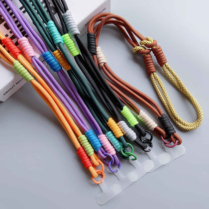 Cordão de pescoço tipo alça transversal ajustável para celular, estilo coreano, com remendo de substituição para acessórios de celular