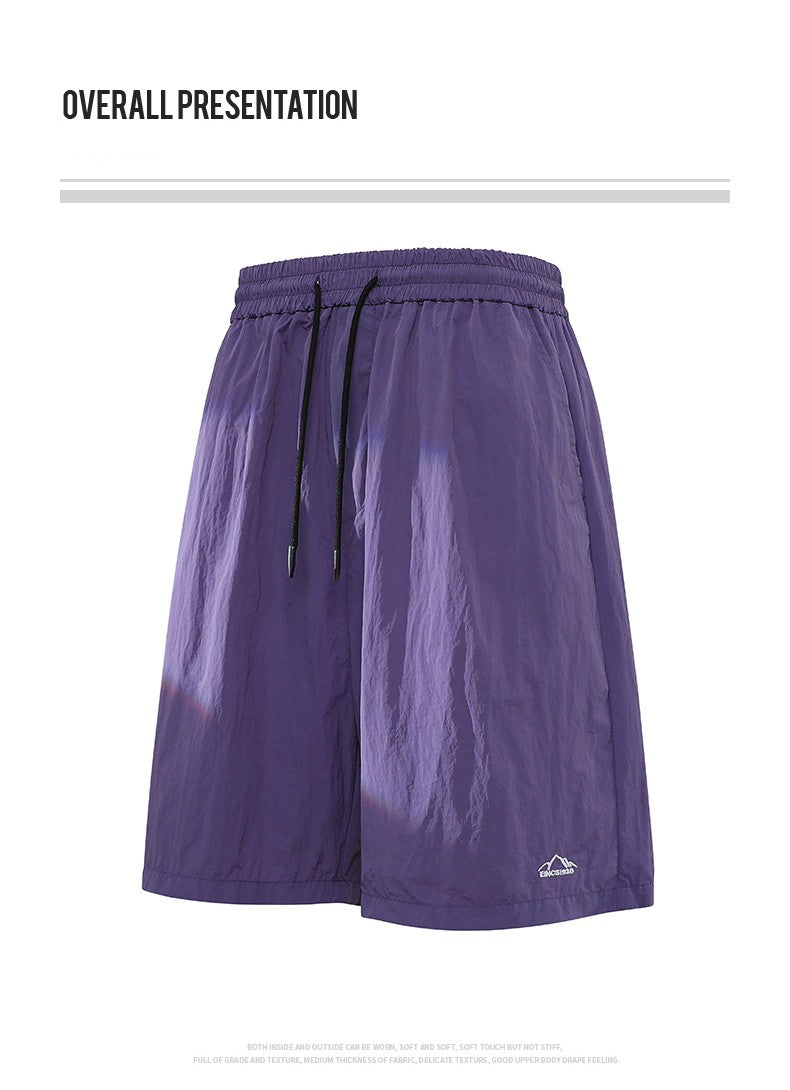 Men's Summer Embroidery Shorts Fashion Shorts Jogging Breathable Short Pants Male Shorts Casual Pants Simple Baggy Sports Shorts