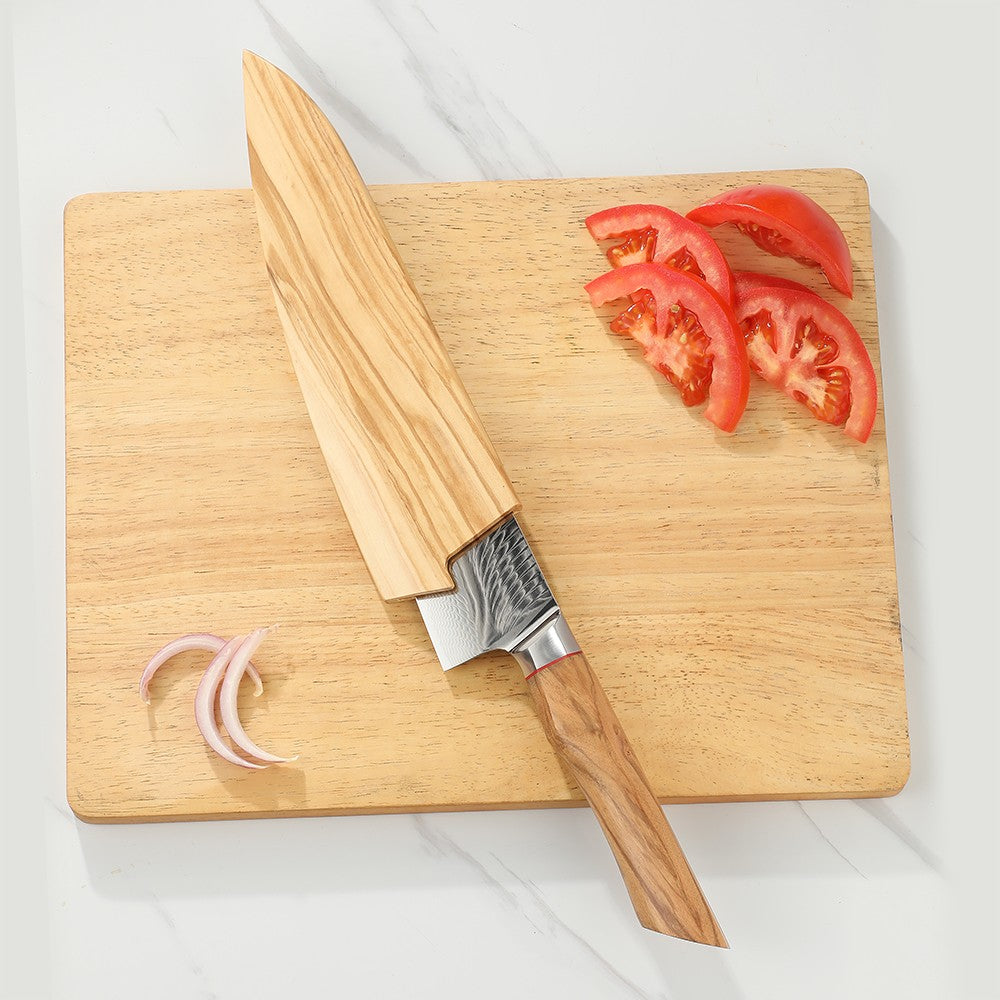 Conjunto de facas de cozinha para chef Damasco 67-LAY, faca japonesa Santoku Nakiri, faca utilitária, faca para desossar, faca de cozinha com cabo de madeira de oliveira HD