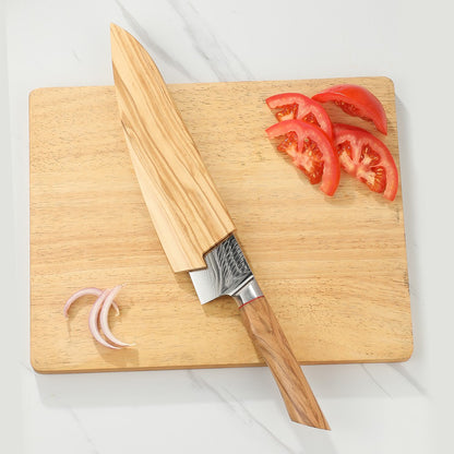 Conjunto de facas de cozinha para chef Damasco 67-LAY, faca japonesa Santoku Nakiri, faca utilitária, faca para desossar, faca de cozinha com cabo de madeira de oliveira HD