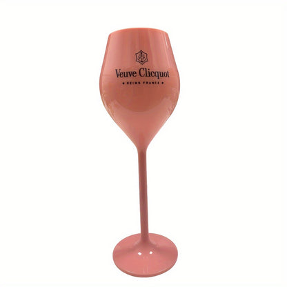 Conjunto de 2 taças de champanhe/vinho em plástico, estilo vintage, cor rosa alaranjado, 130ML (4.3oz)