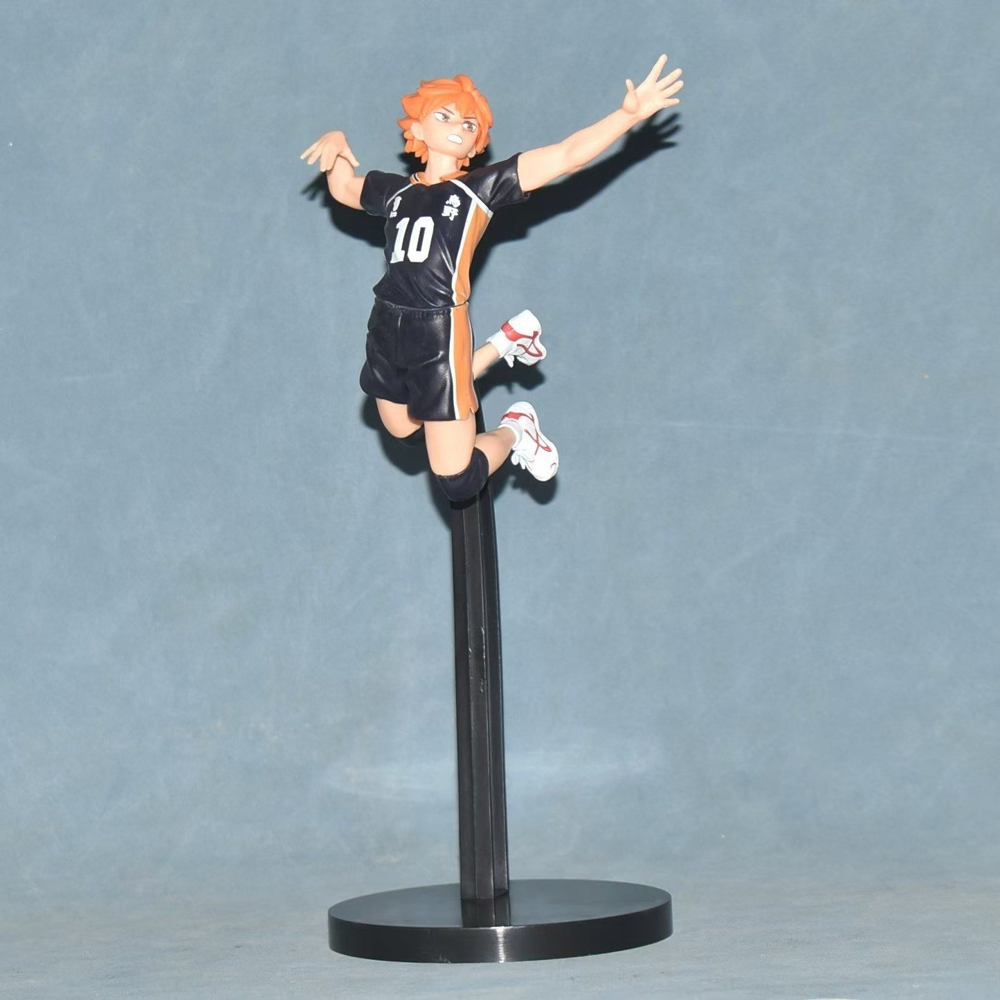 26CM Anime Haikyuu Tobio Kageyama Shoyo Hinata Figura Competição Nacional Pose de Salto na Rede 1/8 Modelo Brinquedo Presente Figura de Ação