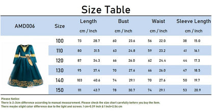 Princess Merida Dress Cosplay Brave Stage Performance Clothes  Cosplay Halloween Carnival Party Apparel Birthday Gift
