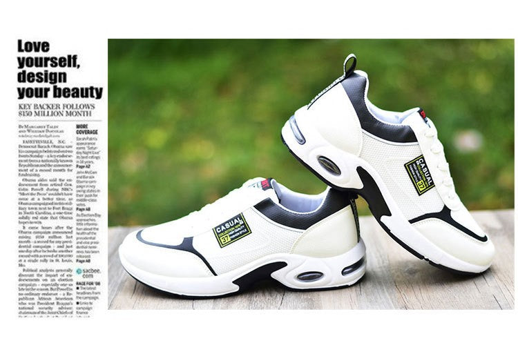 New Men Running Shoes Breathable Air Cushion Sneakers Men Outdoor Lace Up Walking Shoes Non-slip Men Sport Shoes Tenis Masculino