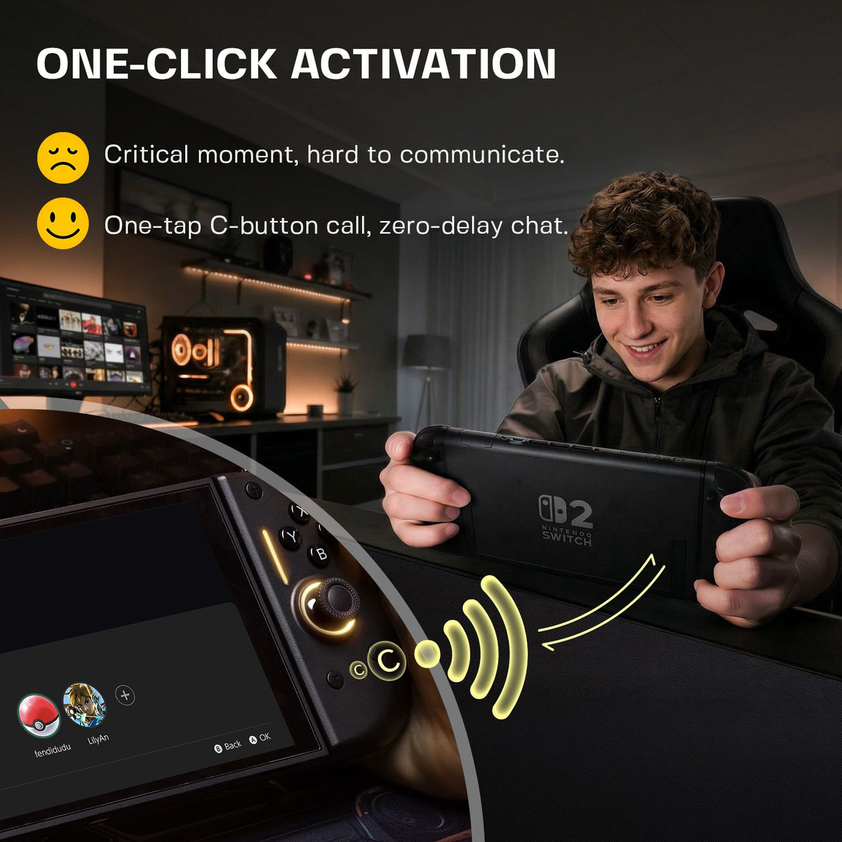 NYXI Hyperion 3 Wireless JoyPad for Switch 2 + Carrying Case + 4-in-1 RGB Charger