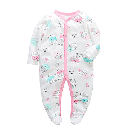 Spring and Autumn 0-12 months Baby Boys Girls Bodysuit Long Sleeve 100% Cotton  Baby Clothes Newborn body bebe Jumpsuit Clothing