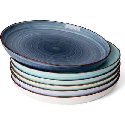 Sweese Dinner Plates, 10 Inch Round Porcelain Plates, Dish Set for Lunch, Party, Wedding, Restaurant, Microwave, Oven, Dishwashe