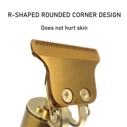 T9 Professional Hair Trimmer Machine Metal Body Stainless Steel Blade Hair Clipper Beard Trimmer for Men Finishing Machine